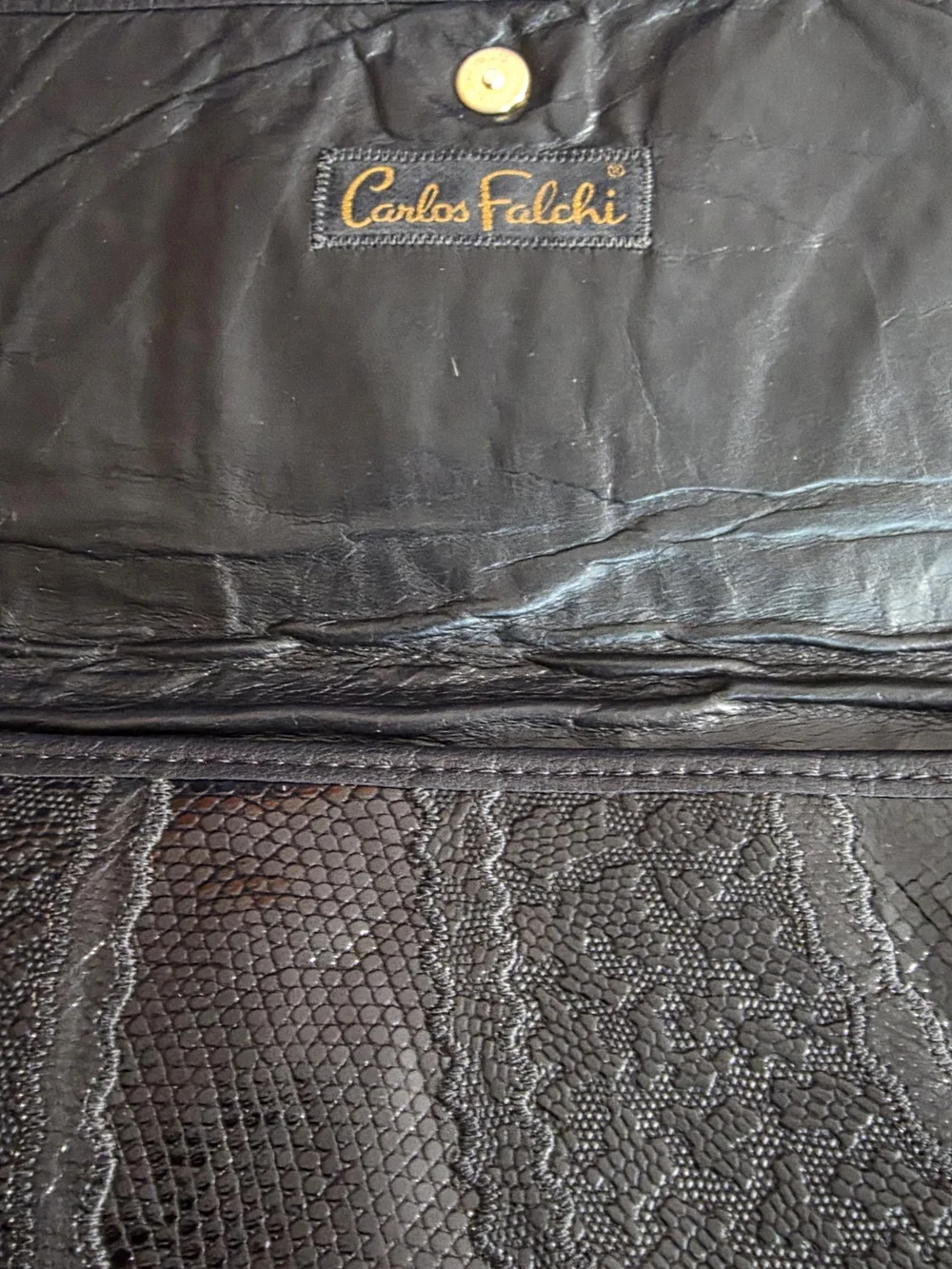 Rare Vintage Carlos Falchi Patchwork Clutch / Shoulder Bag - Mint Condition
